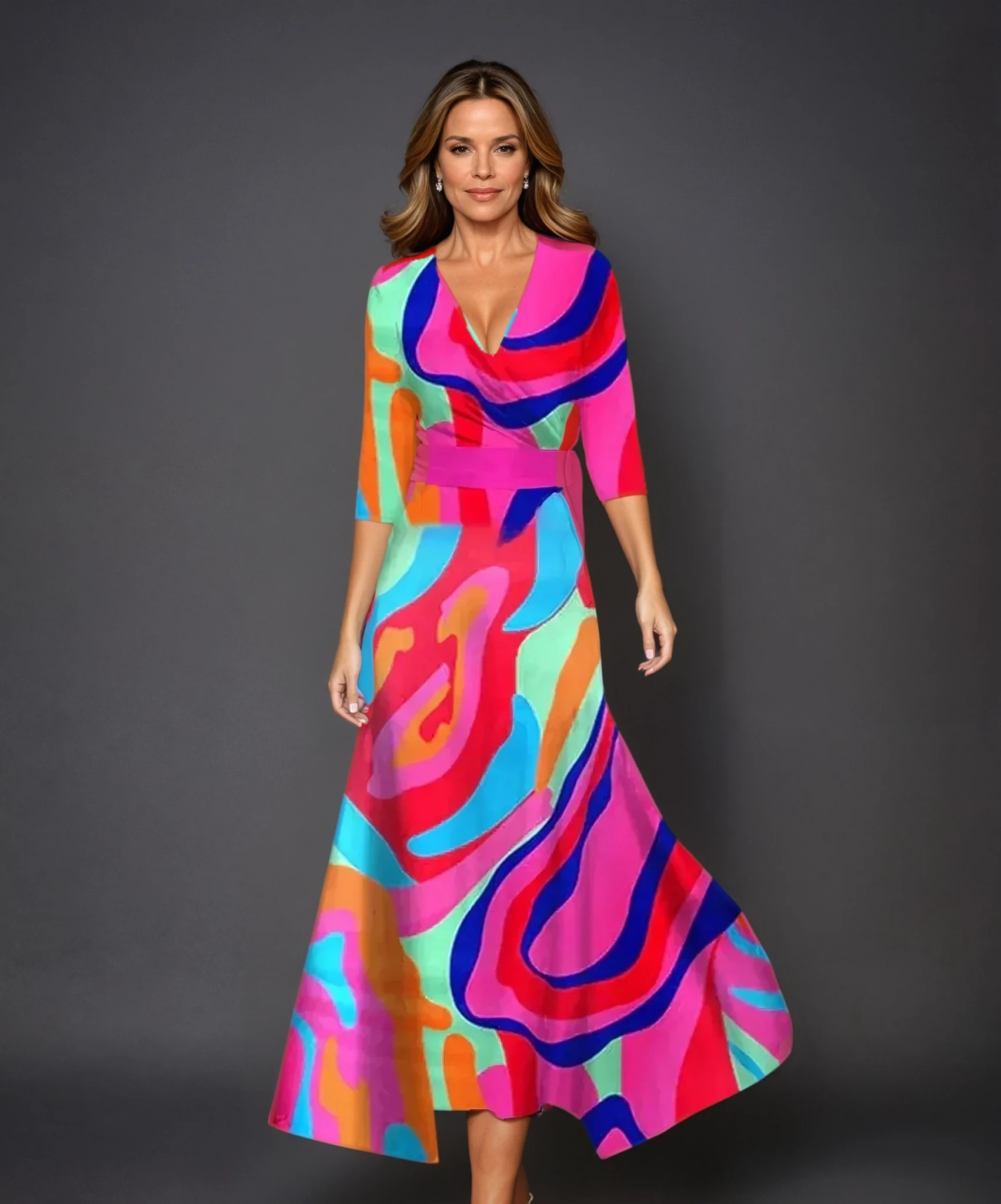 Aria™ | Abito Chic con Stampa Floreale
