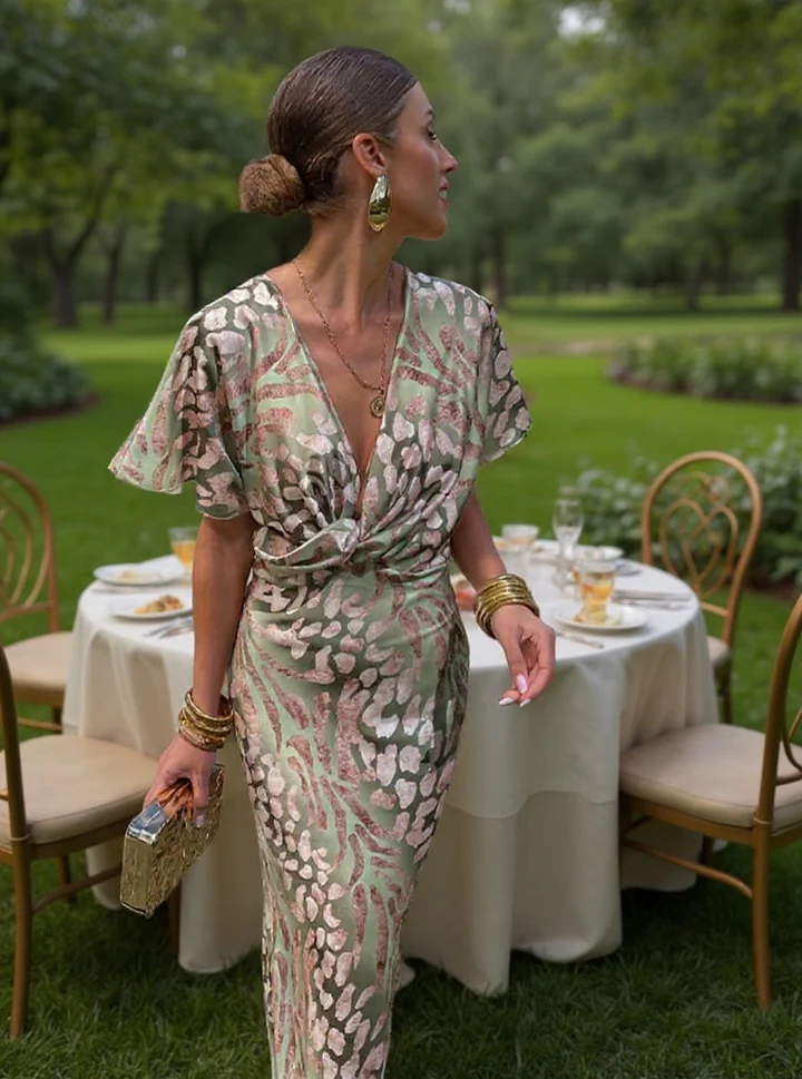 Claire | Abito midi color rame