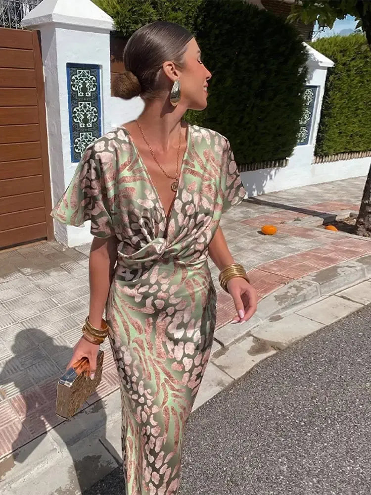Claire | Abito midi color rame