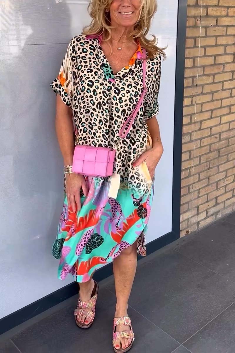 Eri™ | Vestido Casual con Estampado de Leopardo