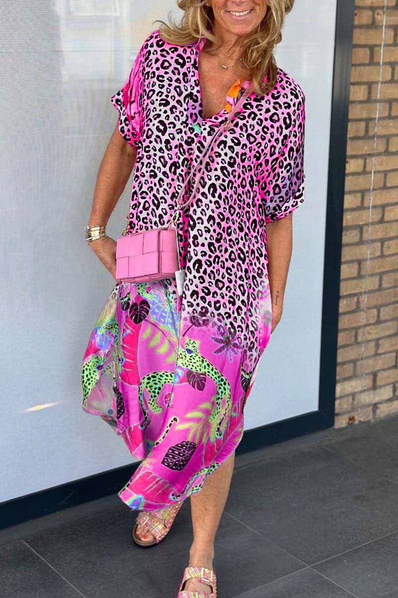 Eri™ | Abito Relaxed con Stampa Leopardo