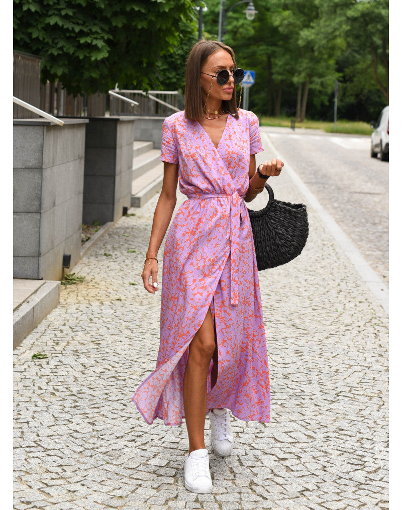 Talia™ | Vestido elegante de flores con escote en V