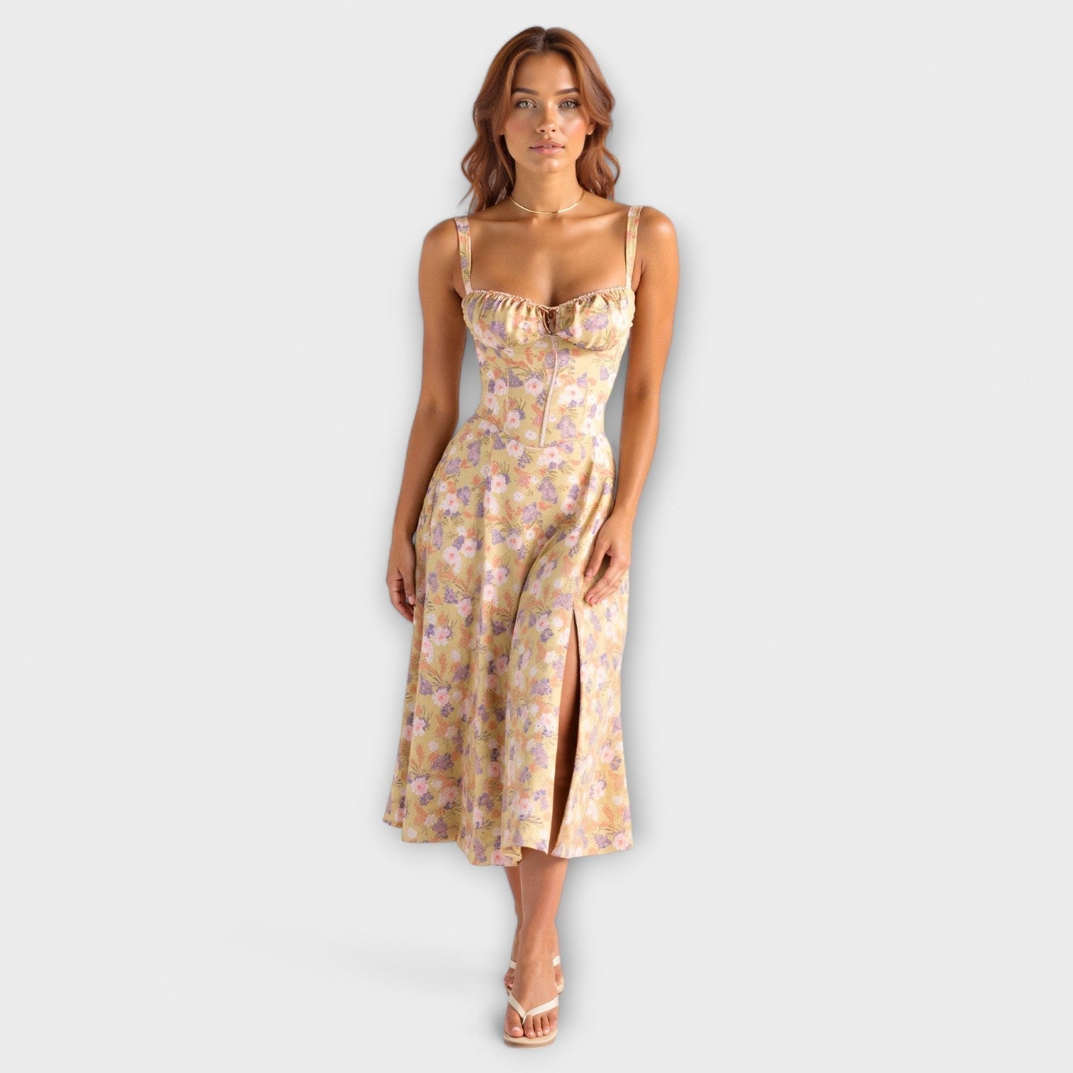 Mia™ | Vestido Midi con Corsé