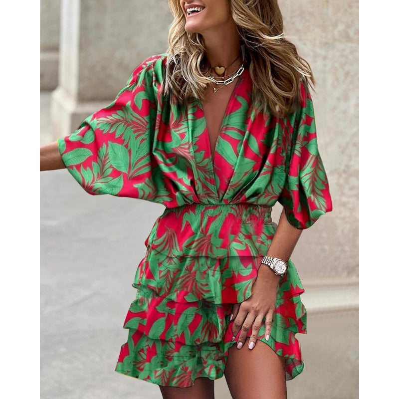 Zachi™ | Vestido Midi con Estampado Floral