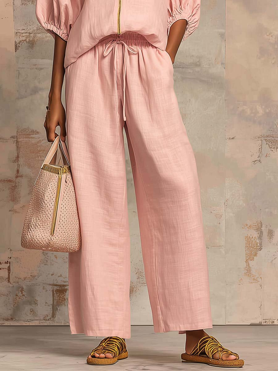 Enrichetta™ – Completo Casual Chic con Blusa e Pantalone