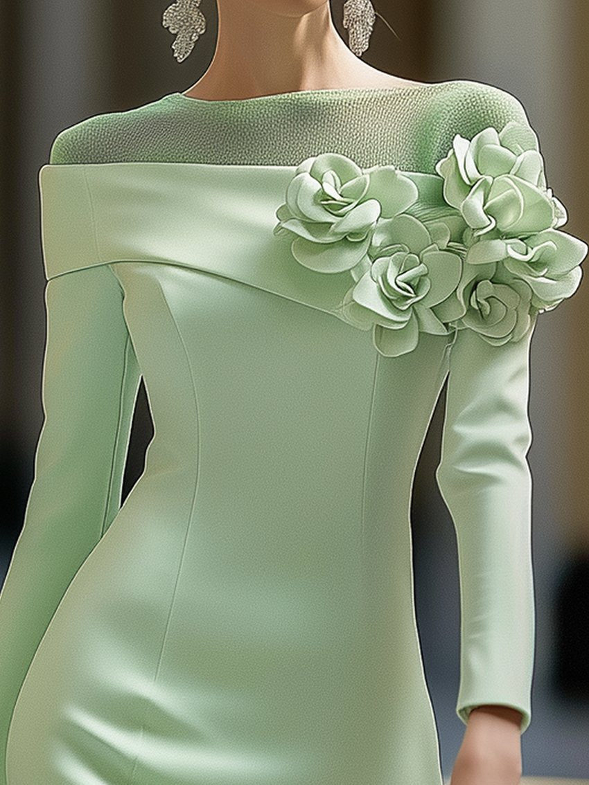 Mar | VESTIDO DE LUJO CON HOMBROS DESCUBIERTOS