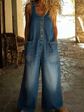 Grace | Salopette in Denim di Cotone Vintage Lavato