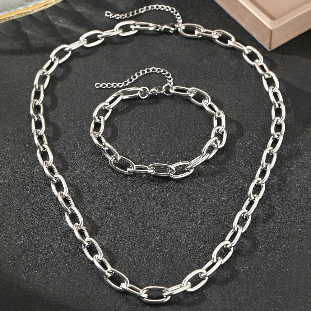 Set Collana e Bracciale a Clip Semplice