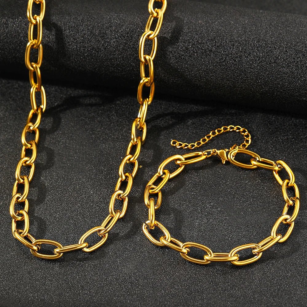 Set Collana e Bracciale a Clip Semplice