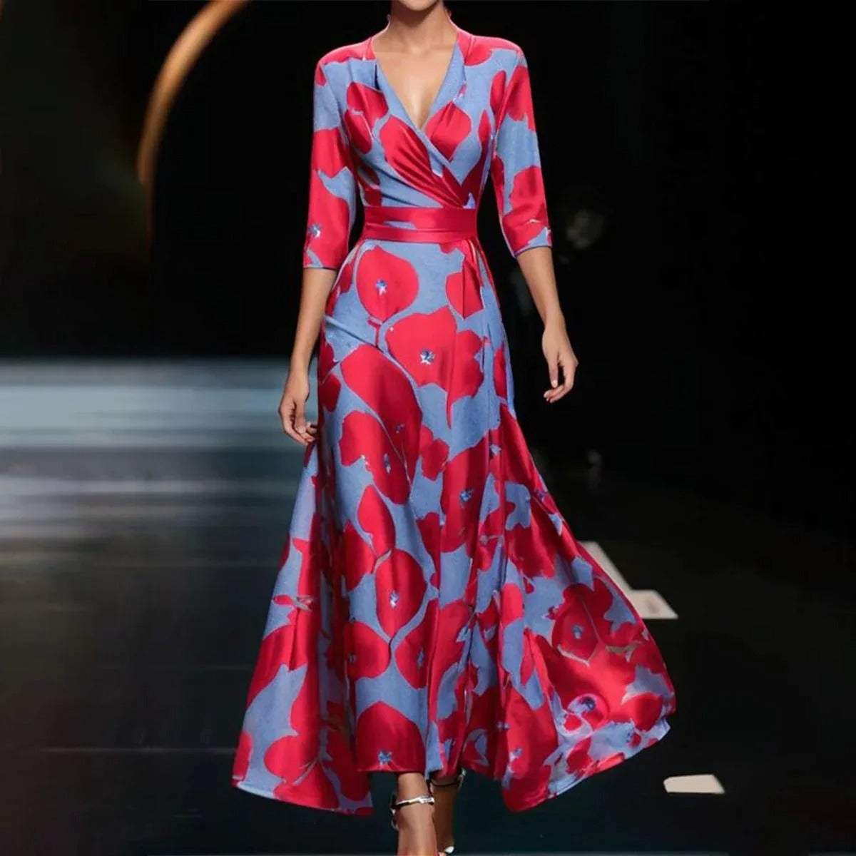 Aria™ | Abito Chic con Stampa Floreale