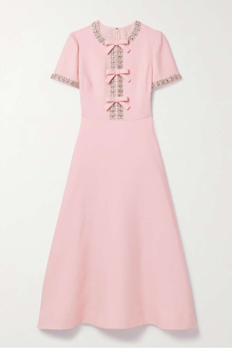 Aria™ | Vestido Midi con Detalle de Nudo Adornado con Cristales